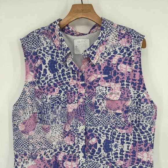 Silver Bait Women's Performance UPF 50 Button Down Fishing Shirt Top Size XL - Picture 6 of 12